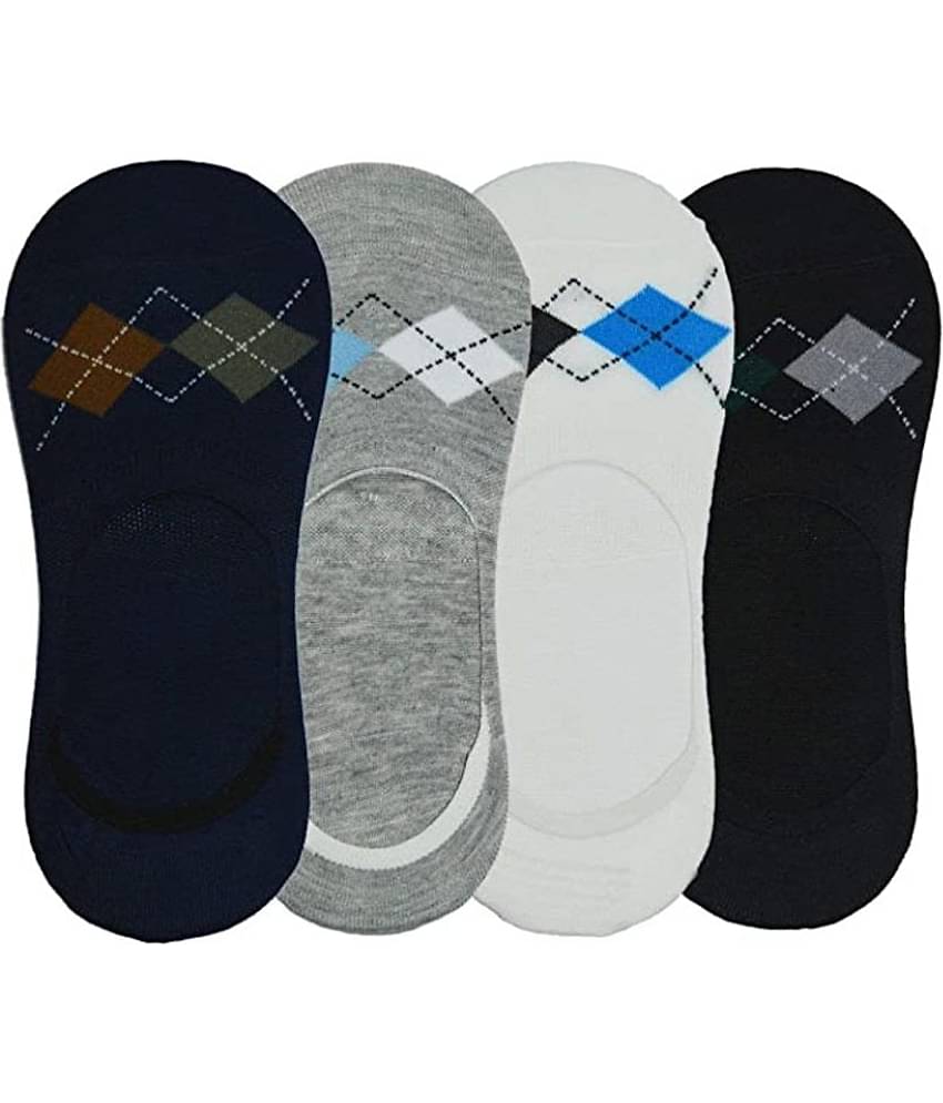 thrifkart Pack of 4 Men's Cotton Low Cut Socks ( Multicolor )