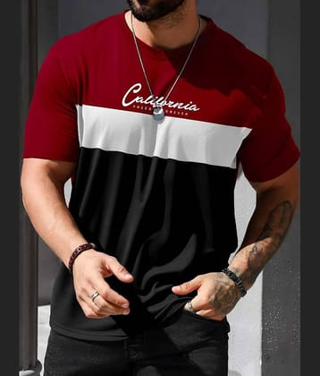 Garimaknitwear Cotton Blend Regular Fit Printed Half Sleeves Men's Round T-Shirt - White ( Pack of 1 )