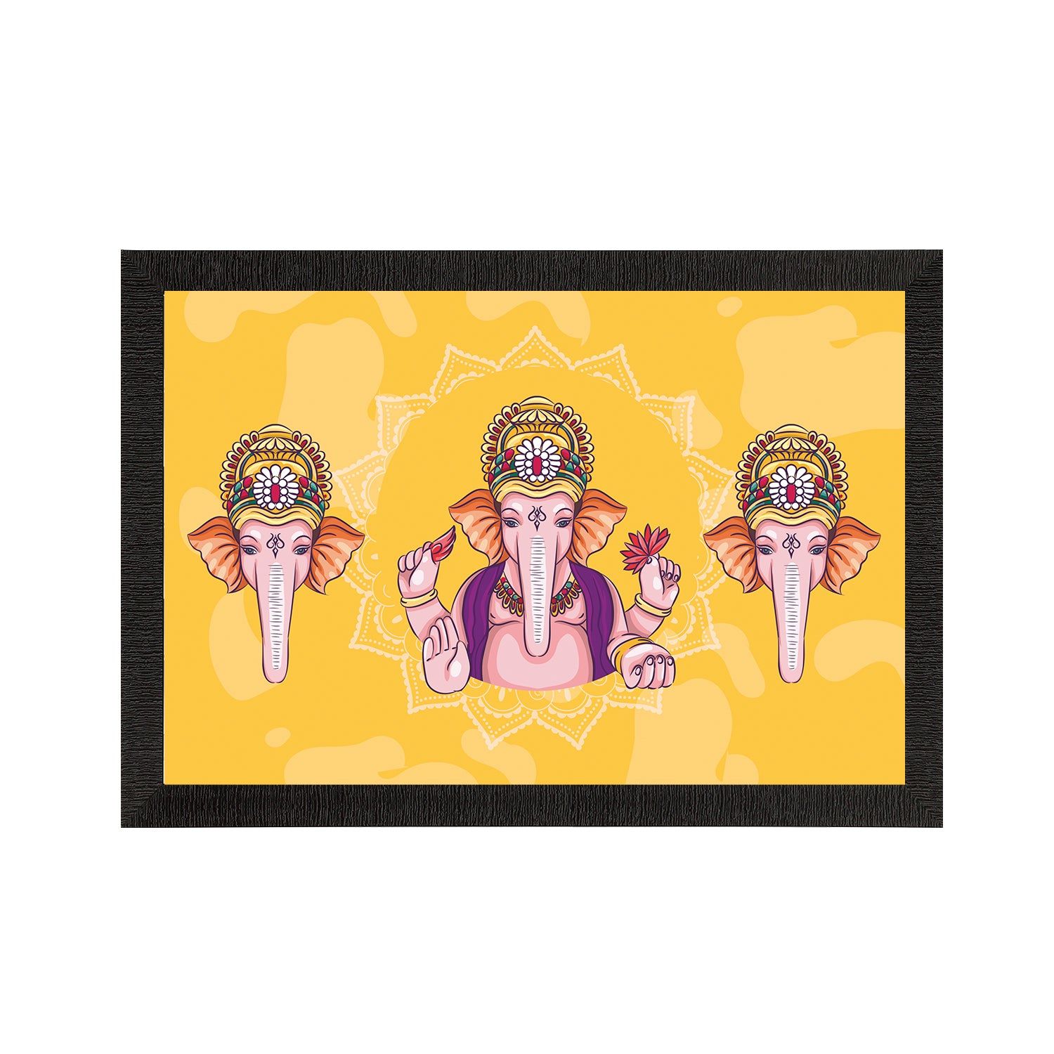 Lord Ganesha Satin Matt Texture UV Art Painting