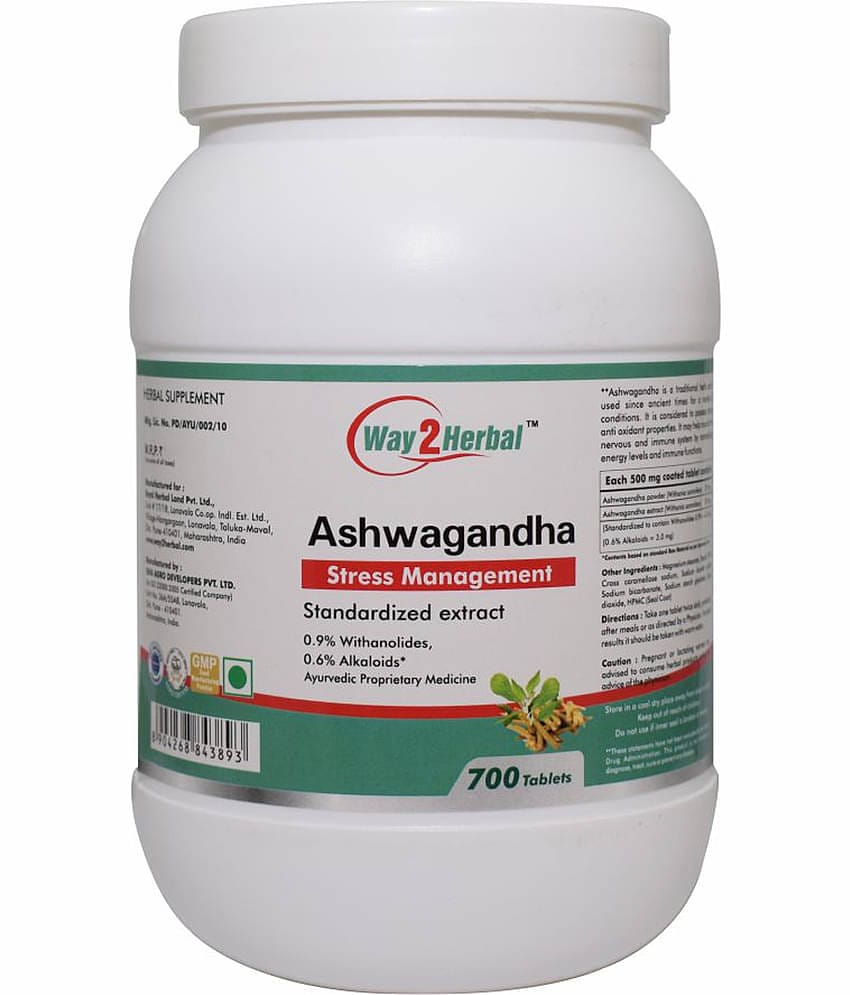 Way2Herbal Ashwagandha Tablet 700 no.s Pack Of 1