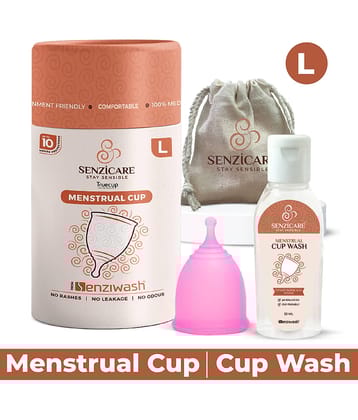 Senziwash Silicone Reusable Menstrual Cup Large ( Pack of 1 )