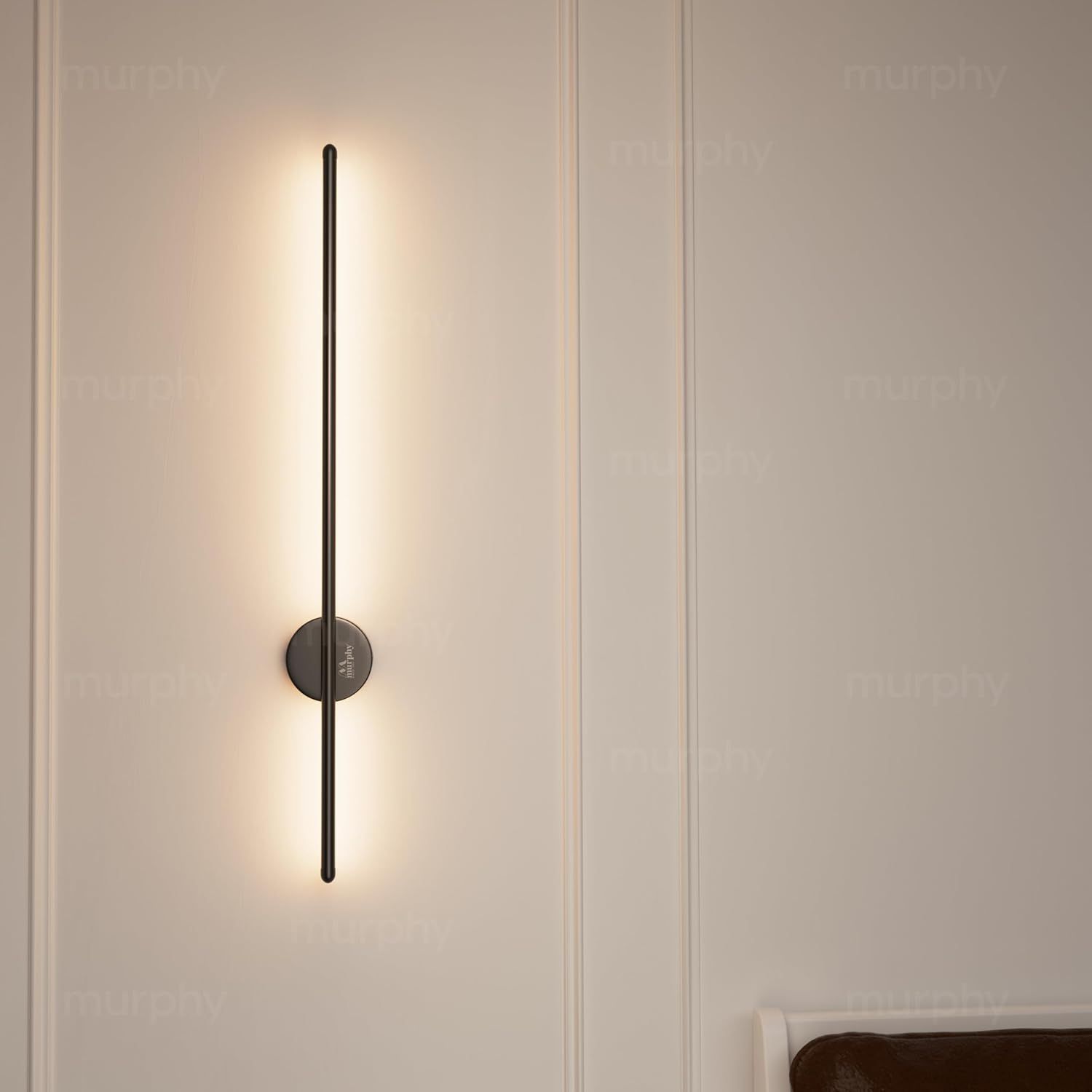 Murphy LED (Wall Highlighter) - 12W, 3-in-1 Color Changing, Modern Black Finish Wall Sconce Light Stylish Home Decor-CW+WW+NW / Pack of 1