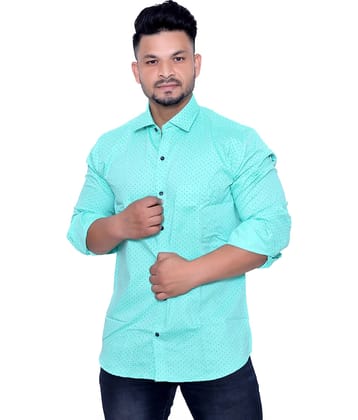 Aish N Ridh 100 Percent Cotton Regular Fit Solids Men's Casual Shirt - Green ( Pack of 1 )