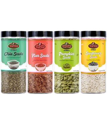 YUM YUM Healthy Raw Seeds Combo Pack 800g ( Chia, Sunflower, Pumpkin and Flax ) ( 200x4 )