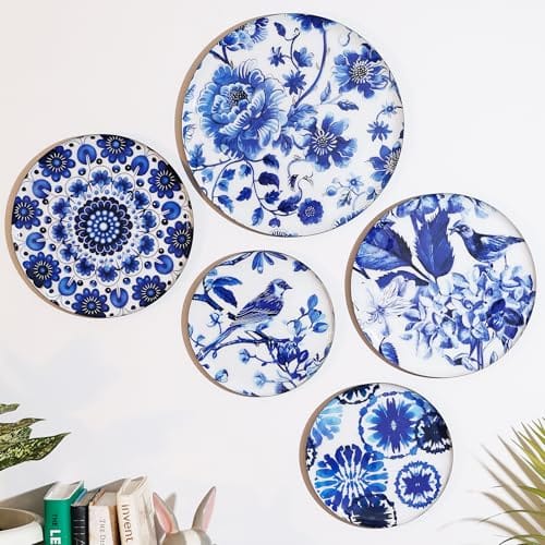 Wall Plates | Home Decoration | Flower and Bird Art Design | Living Room Wall Decoration | Décor Items