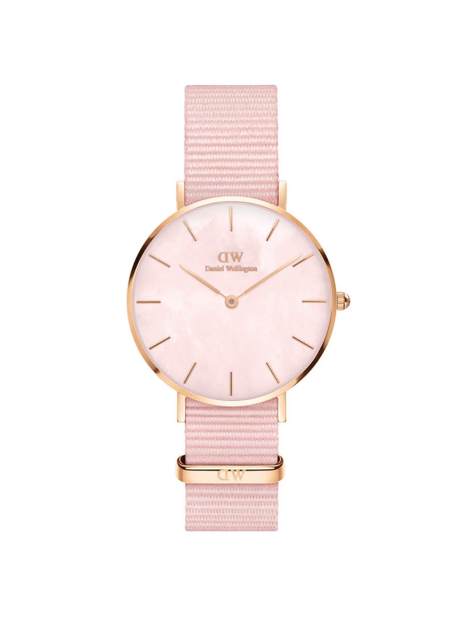 Daniel Wellington Mother of Pearl Pink Dial Women Analogue Watch - DW00100515-Pink