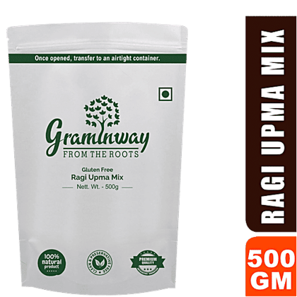 Graminway Ragi Upma Mix - Gluten Free ,Fibre & Antioxidants-Rich, Healthy Breakfast, 500 g