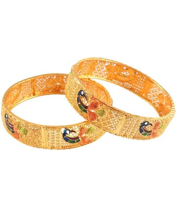 Jewar Mandi - Gold Bangle Set ( Pack of 1 )