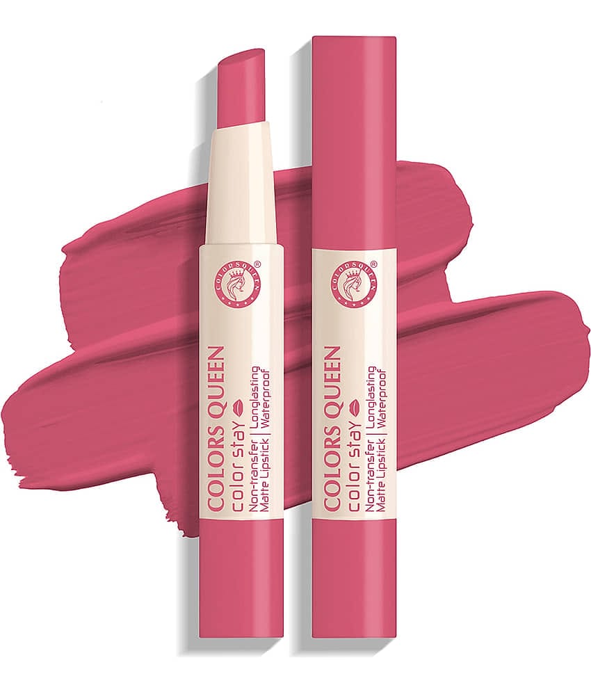 Colors Queen Color It All Non Transfer Matte Lip Crayon - Pinky (Shade - 01)