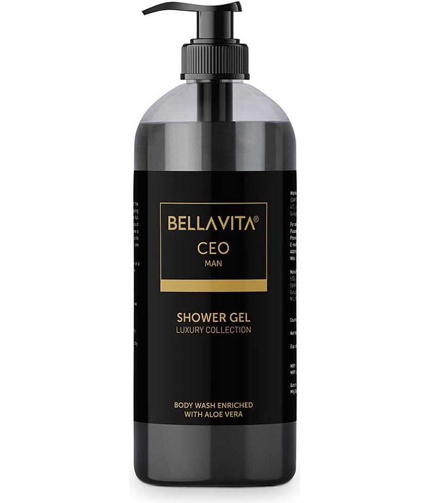 Bella Vita Luxury CEO MAN Body Wash Shower Gel Men's Bodywash 500ml Deep Cleansing Hydrating with Aloe Vera Extract & Charcoal Powder