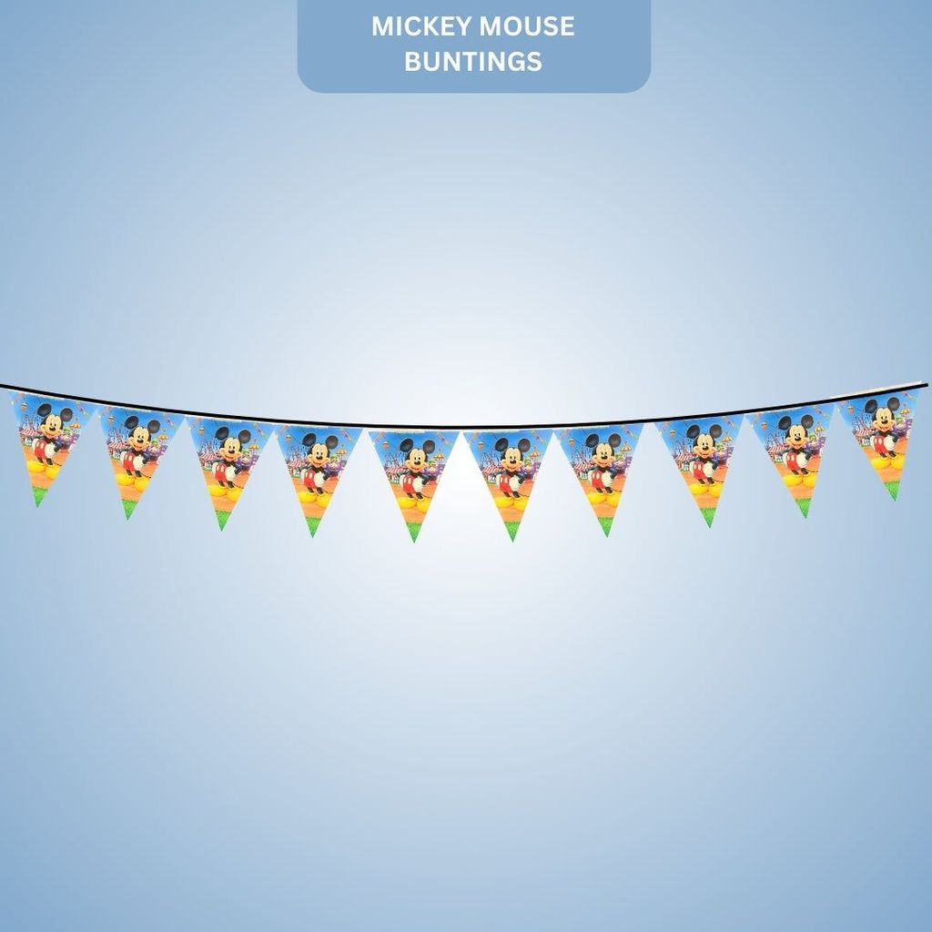 Mickey Mouse Buntings - Over 9 FT - Party and Festive Needs | Buy online on ZillyBuy