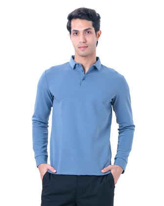 Legacy Polo Sweater-⁠Steel Blue / L