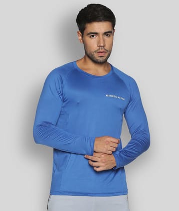 Aesthetic Nation - Blue Polyester Regular Fit  Men's T-Shirt ( Pack of 1 ) - None