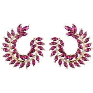 Earcuff Half Round Earrings for Girls Alloy Material Made in India Earrings for Women's Fashion Jewellery for Festival