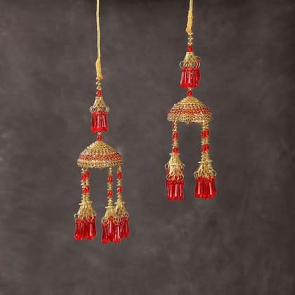 Set Of 2 Gold Plated Bridal Layered Kaleeras