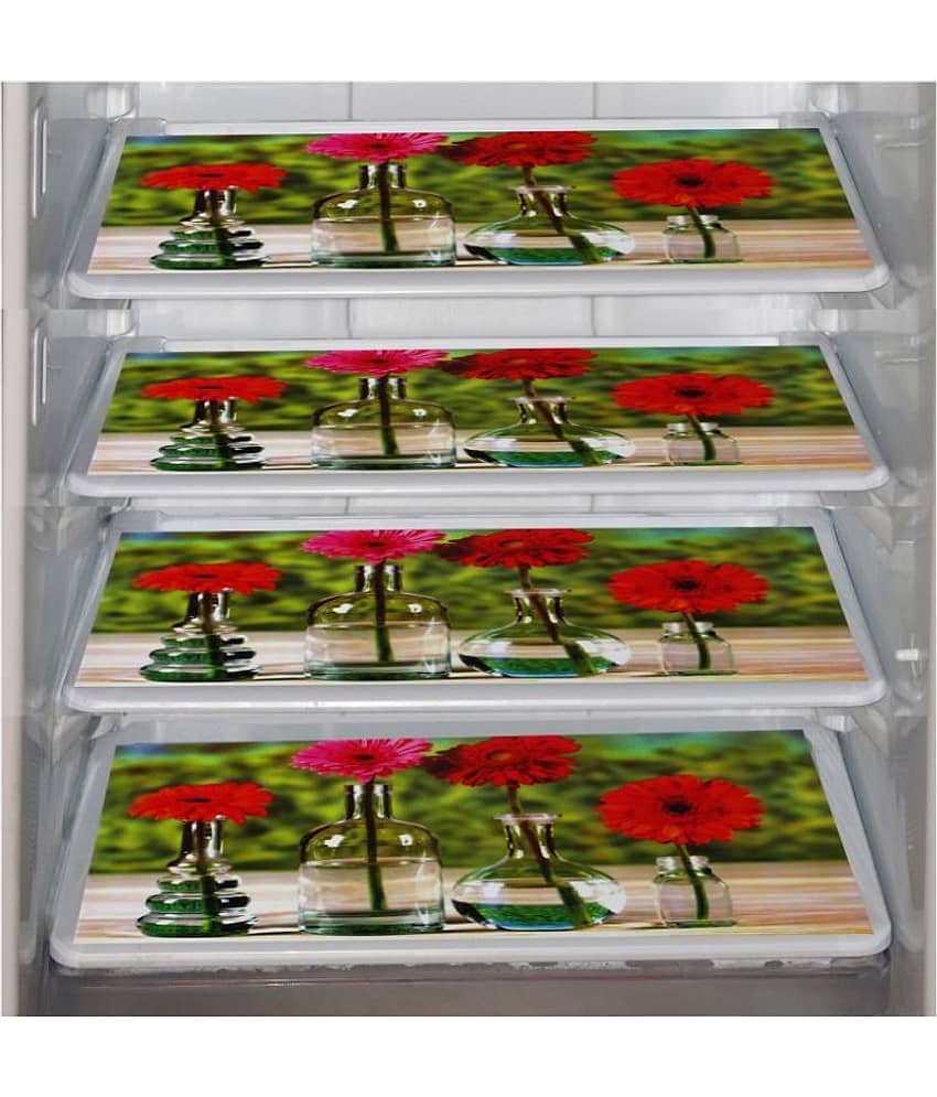 E-Retailer Set of 4 PVC Multi Fridge Mats