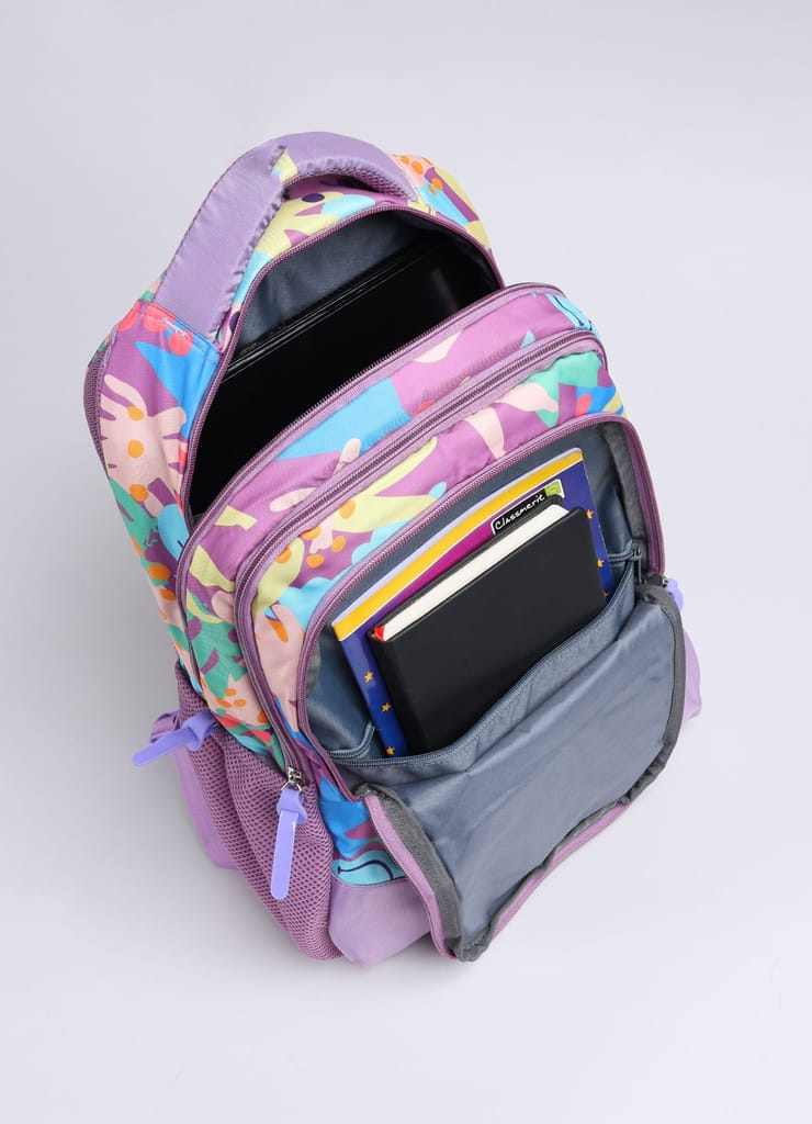 PB Pearlbags Polyester Water Resistant Casual Backpack With Laptop Sleeve For School For Boys and Girls