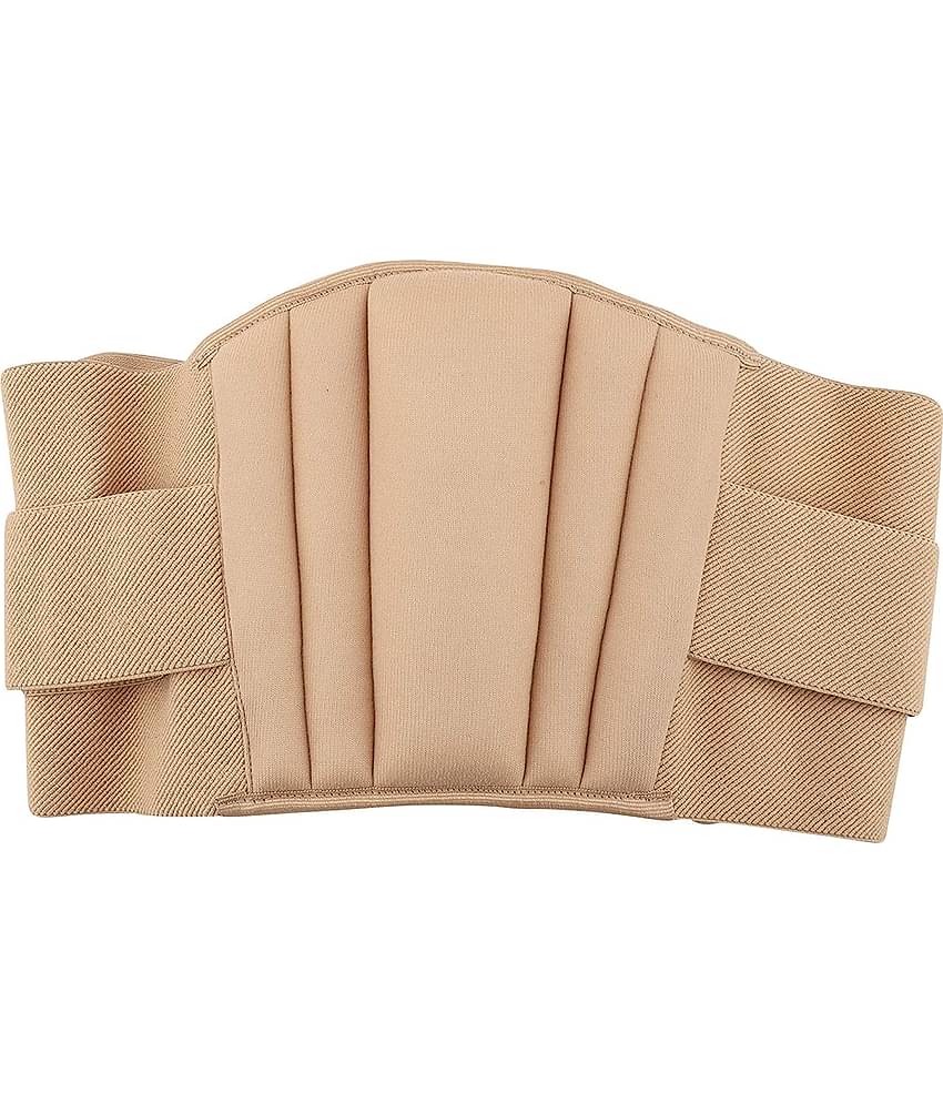 Jarvis Lumbo Sacral Belt Waist & Back Support Belt Slip Disc Mild Support Back Pain Relief Lumbar Support Waist Belt for Men & Women (Beige, Large Size)