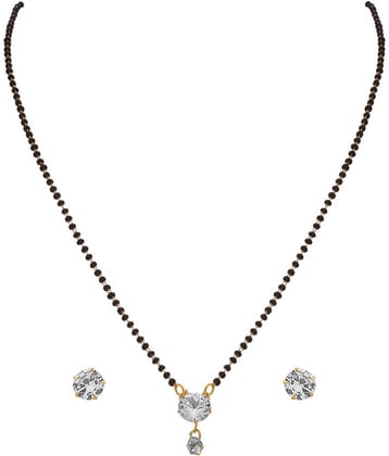 Jewar Mandi - Silver Mangalsutra Set ( Pack of 1 )