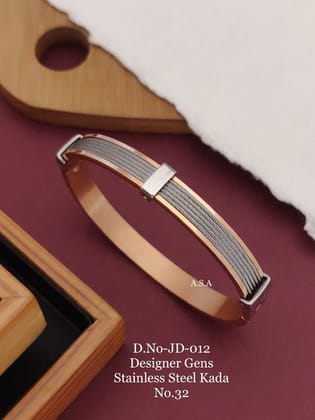 Bandwagon Rose Gold Black Unisex Loose Bracelet
