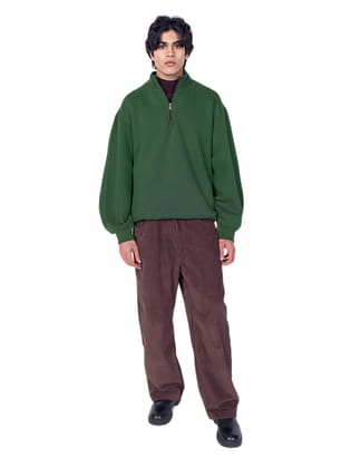 Quarter Zip Sweatshirt - Jungle Green-Small