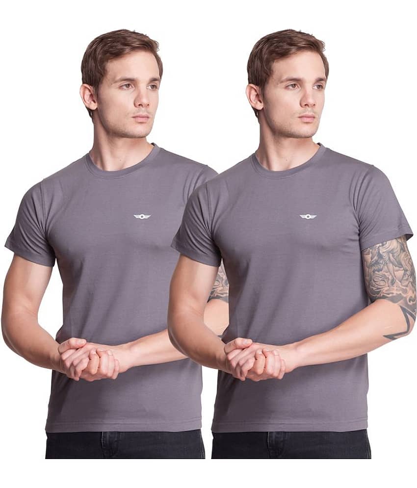 Force NXT Pack of 2 Cotton Regular Fit Men's T-Shirt ( Multicolor )