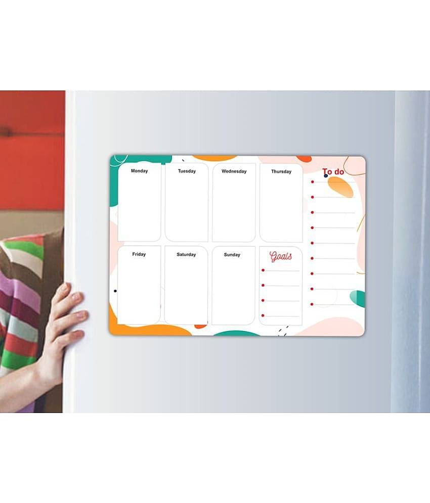 Photojaanic Weekly Planner Memo Pads, Magnetic Board Rubberized Square Fridge Magnets Fridge Magnet - Pack of 1