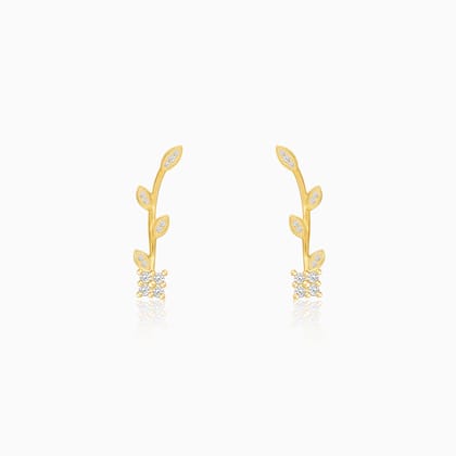 Golden Twig Sparkle Earrings