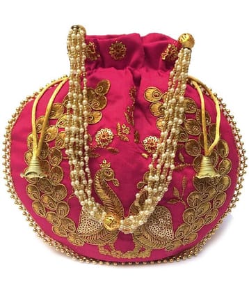 Apratim Pink Silk Potli