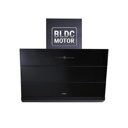Whirlpool 90cm 1800 m3/hr BLDC Filterless Autoclean Slant Kitchen Chimney | Free Installation | 11 Years Motor & 5 Years Comprehensive Warranty | VFL PRO 902 BLDC HAC BK HOOD | Black | Motion Sensor Whirlpool 90cm 1800 m3/hr BLDC Filterless Autoclean Sla