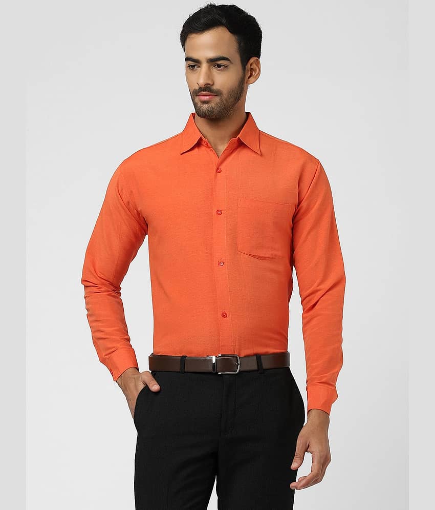 DESHBANDHU DBK - Orange Cotton Regular Fit Men's Casual Shirt (Pack of 1 )