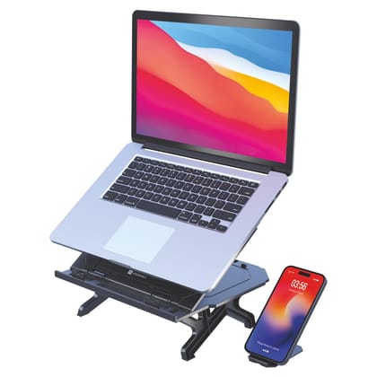 Portronics My Buddy Hexa 33 Laptop Stand (Black)