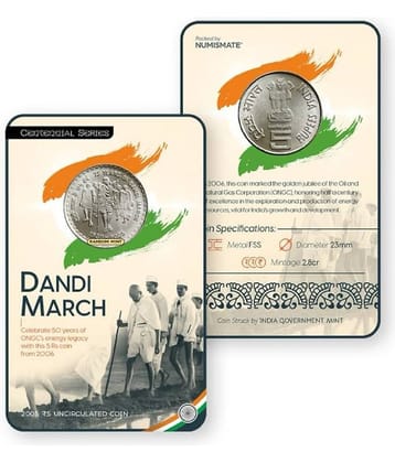Rs.5 Dandi March Commemorative Coin Card – Special Edition