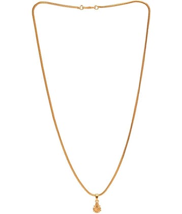 Jewar Mandi - Gold Men's Religious Pendant With Chain ( Pack of 1 )