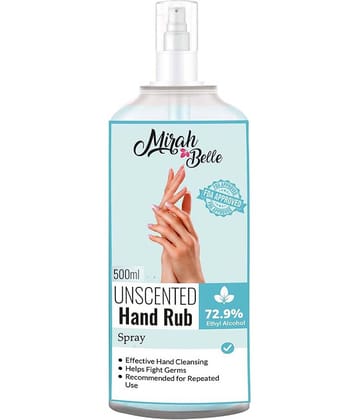 Mirah Belle Unscented - Hand Rub Sanitizer Spray Sanitizers 500 mL Pack of 1