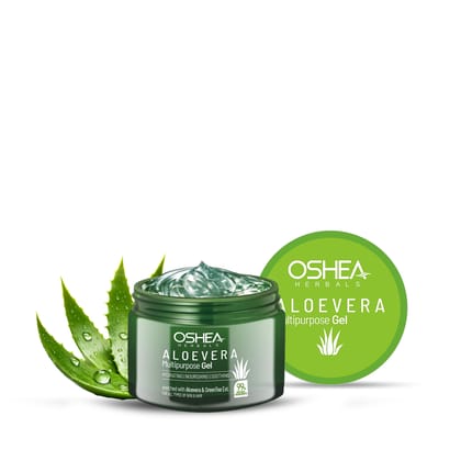 Oshea Herbals Aloe Vera Gel for Women & Men | Hydrates & Nourishes Skin with Soothing Properties | Face Gel Enriched with Aloe Vera & Green Tea Extracts | Ideal for All Skin & Hair Types - 100 Ml (Pack of 2) Oshea Herbals Aloe Vera Gel for Women & Men | 