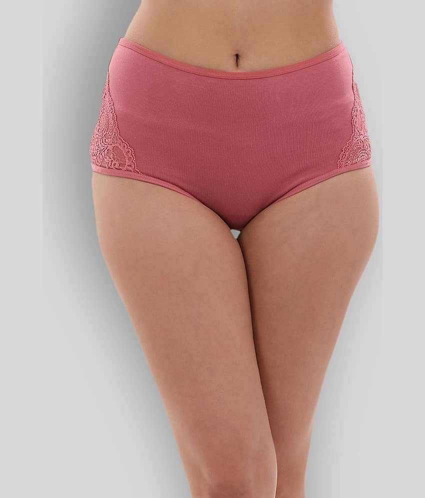 Clovia Cotton Solid Women's Hipsters ( Pink )