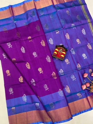 Purple Uppada Butta Silk Saree