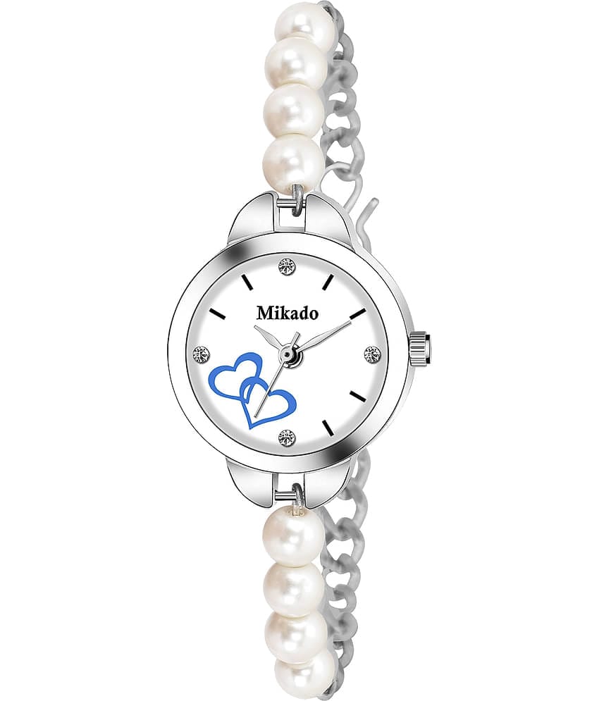 Mikado - White Stainless Steel Analog Womens Watch
