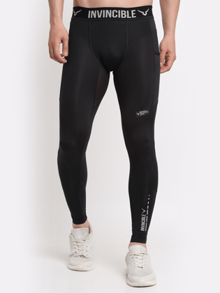Invincible Men's Ghost Compression Leggings-Black / XS