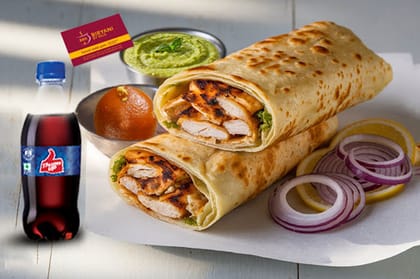 Chicken Tikka Roll + 1 Thums Up [250 Ml] + Gulab Jamun [1 Pc].