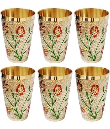 BrassCity Brass Designer Glasses 6pc set 220ml