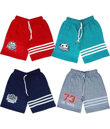 atlans Pack of 1 Cotton Blend Shorts For Boys ( Red )