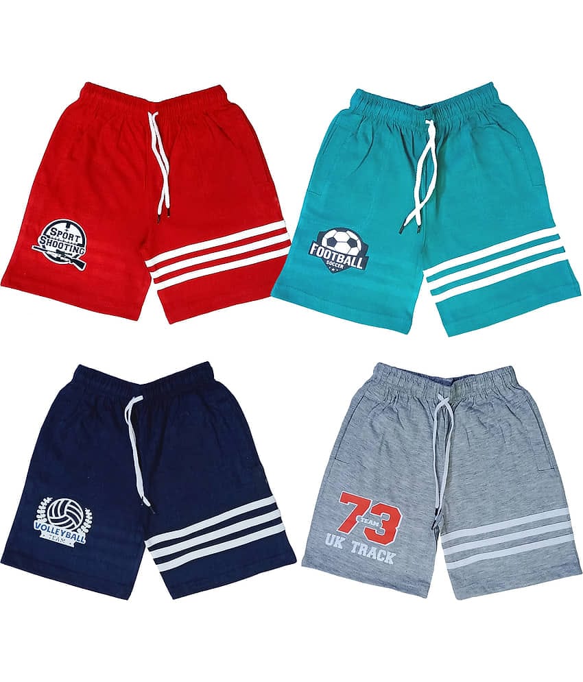 atlans Pack of 1 Cotton Blend Shorts For Boys ( Red )