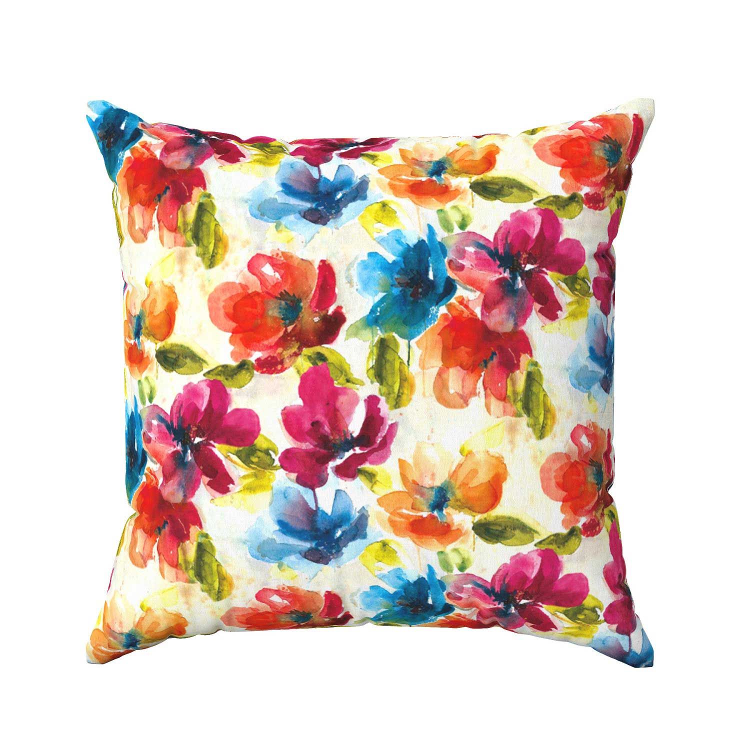 Vibrant Blossom-Velvet Cushion / 16x16 / without