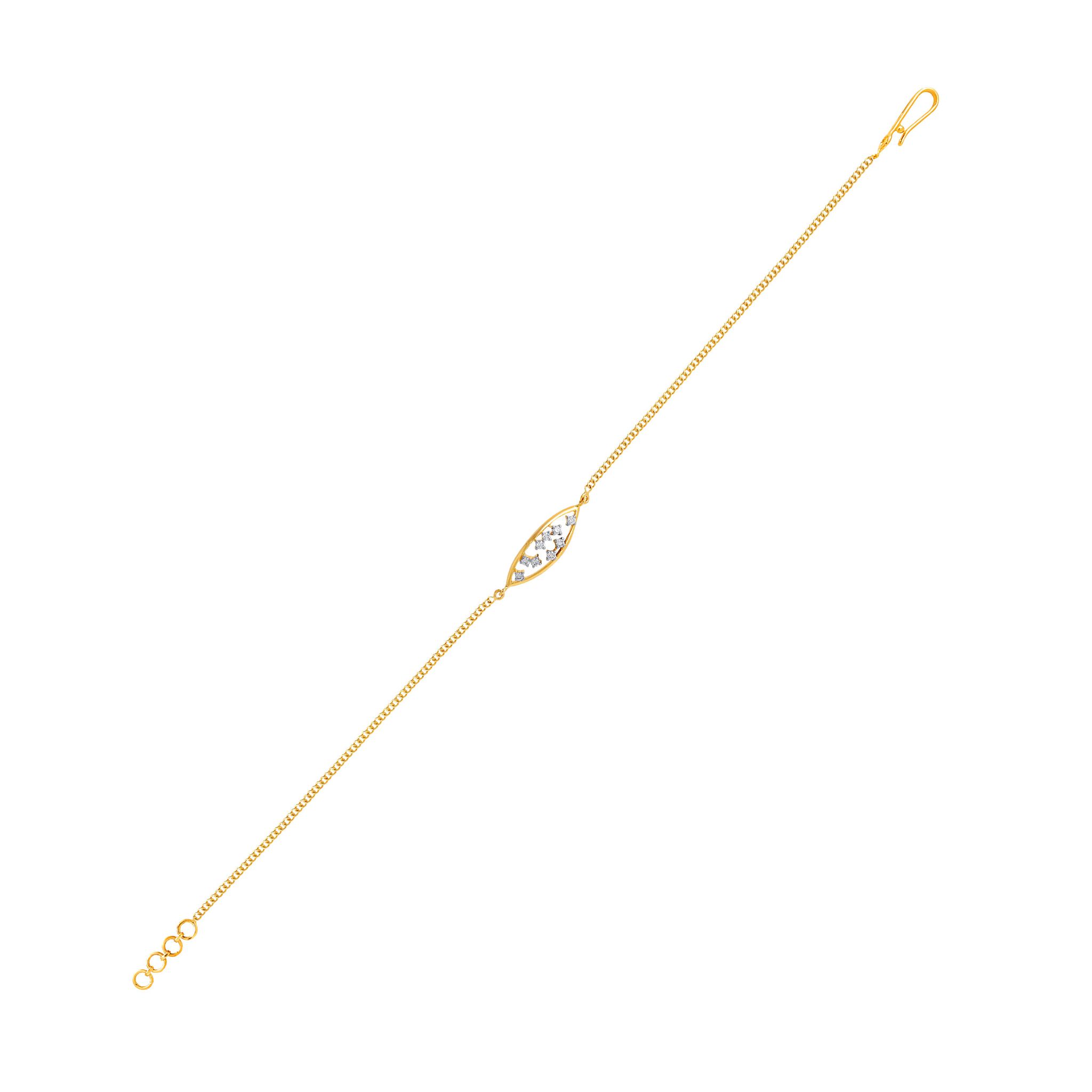 Senco Gold Vision Delight Diamond Bracelet (2.3 gram / 0.1 Ct / HI-SI / 18K Yellow Gold)