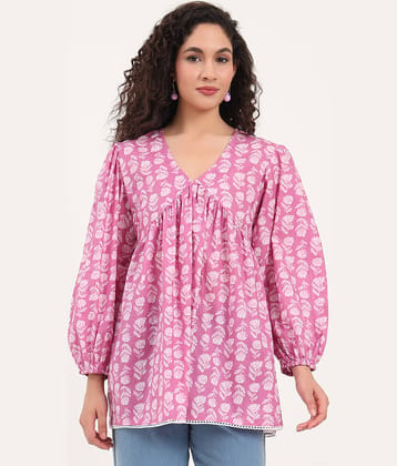 Divena Women's Cotton Tunic ( Purple )