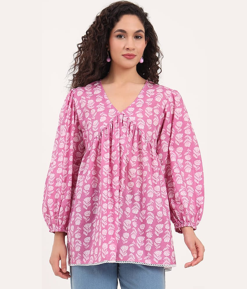 Divena Women's Cotton Tunic ( Purple )