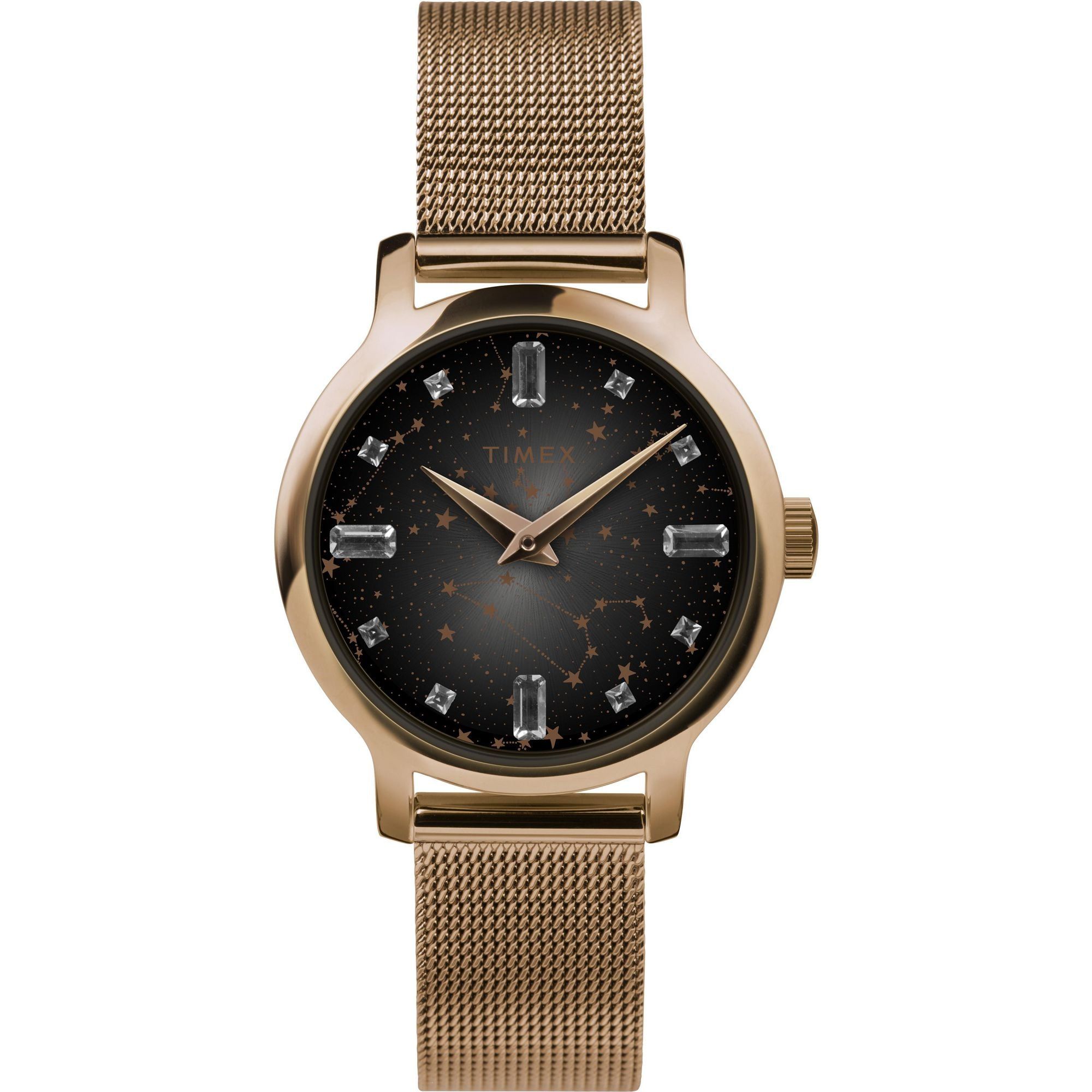Timex Black Dial Analog Women Watch - TW2V52100-Black