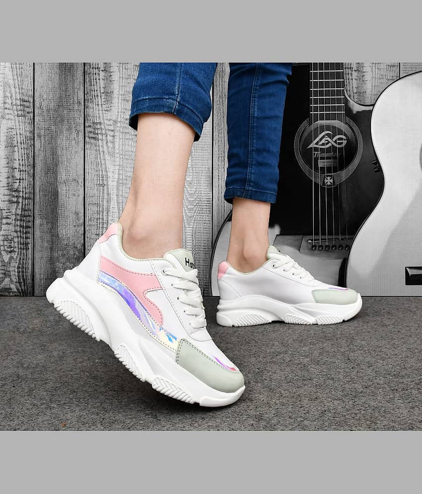 HATTOUN White Women's Sneakers